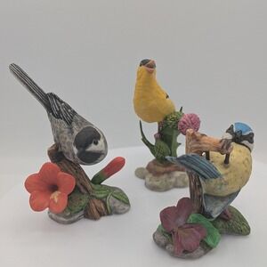 The Franklin‎ Mint 1986 Vtg Porcelain Figurines "Birds & Blossoms of the World"